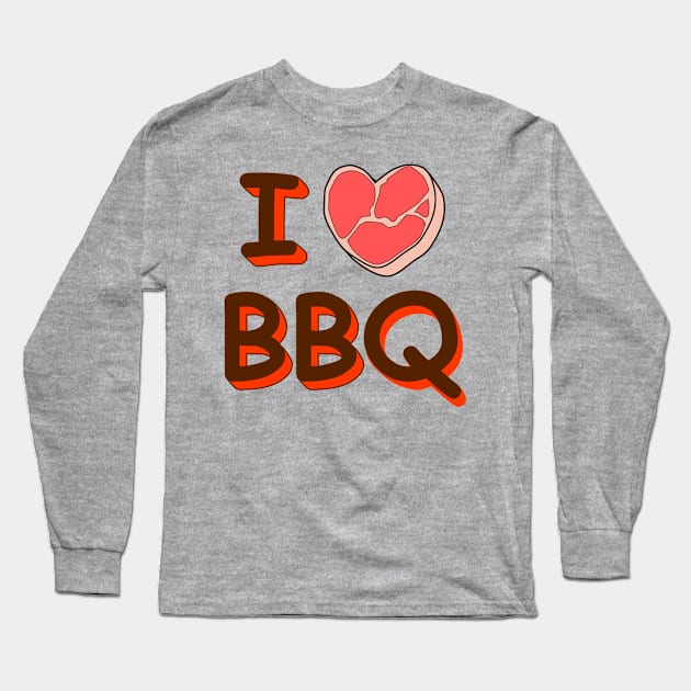 I love barbecue Long Sleeve T-Shirt by denip